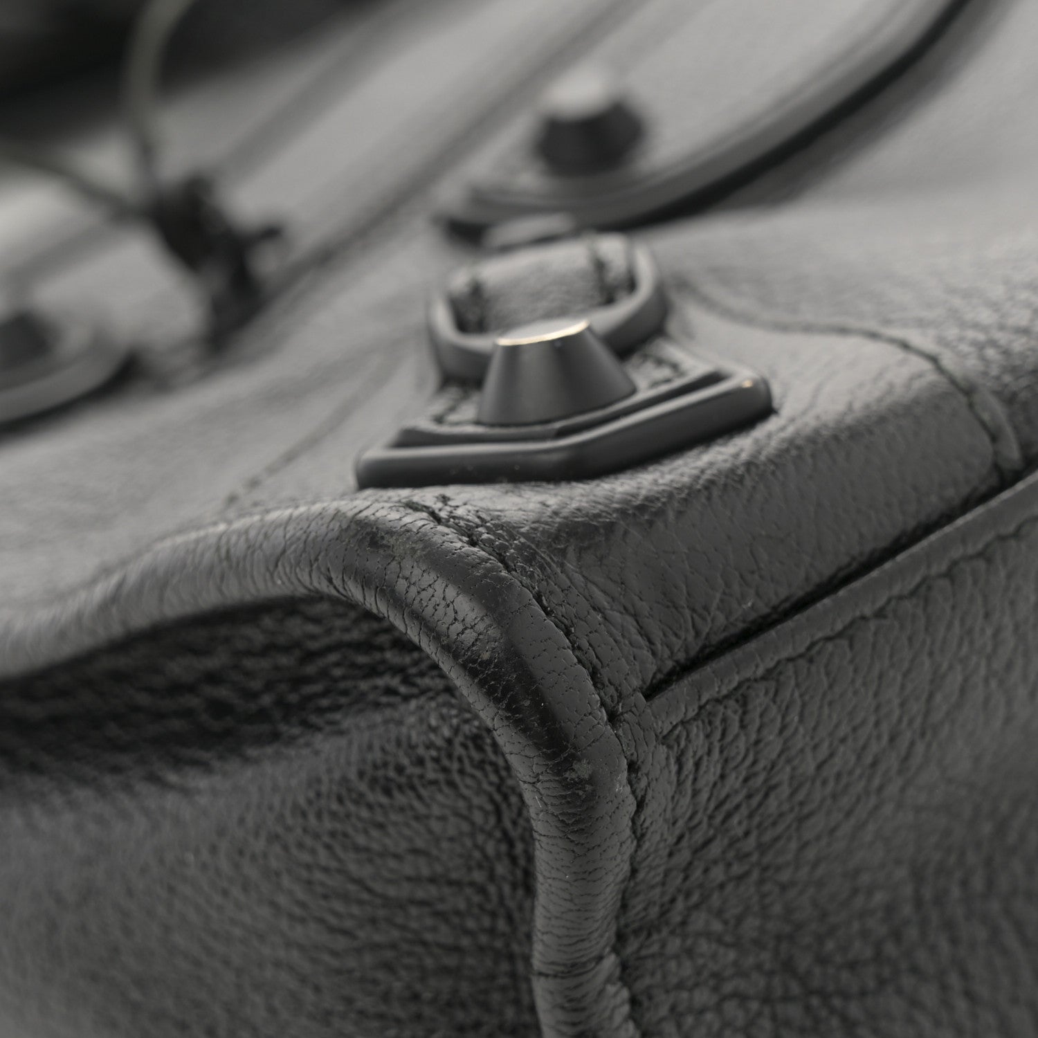 Balenciaga Shiny Goatskin Matte Black Metallic Edge Hardware Mini City Black 12 of 12