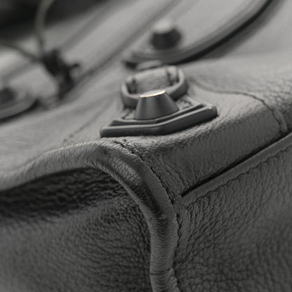 Balenciaga Shiny Goatskin Matte Black Metallic Edge Hardware Mini City Black 12 of 12