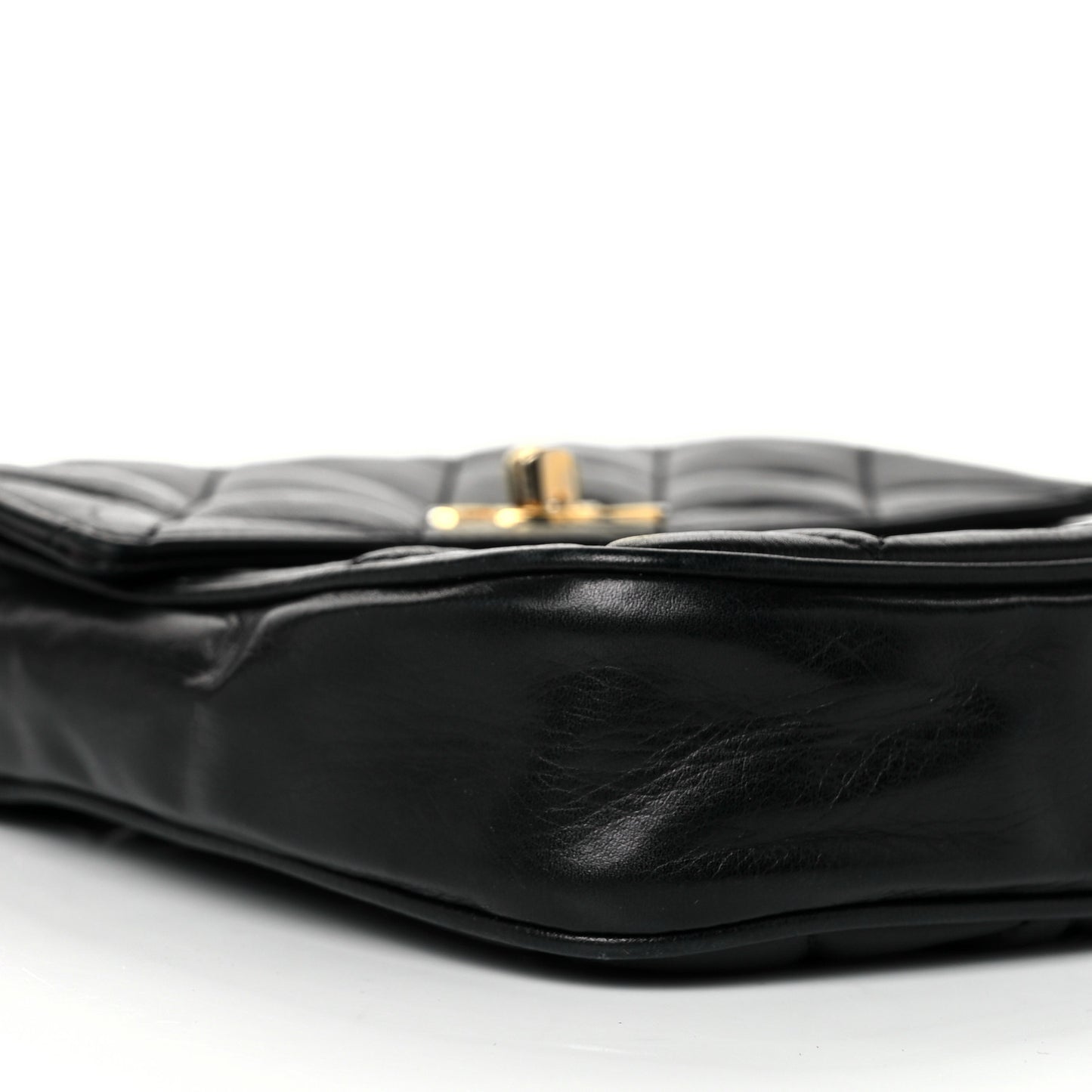 Lambskin Quilted Extra Mini Flap Black