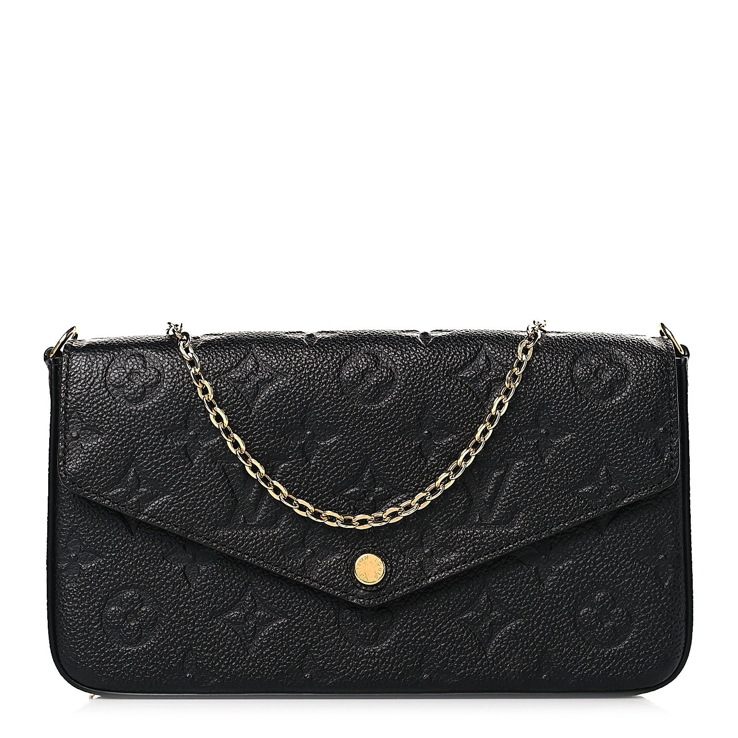 Louis Vuitton Empreinte Pochette Felicie Chain Wallet Black 3 of 9