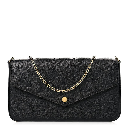 Louis Vuitton Empreinte Pochette Felicie Chain Wallet Black 3 of 9