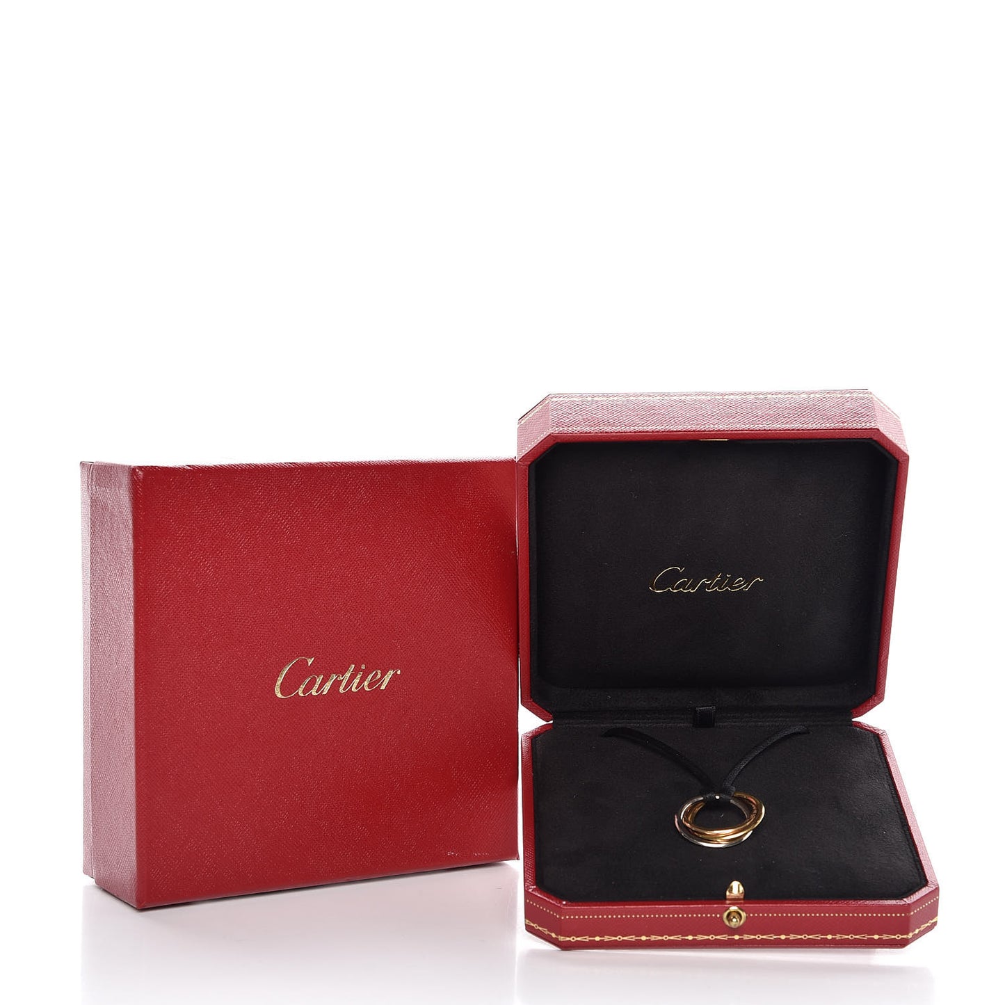 18K Pink Yellow White Gold Trinity Cord Necklace