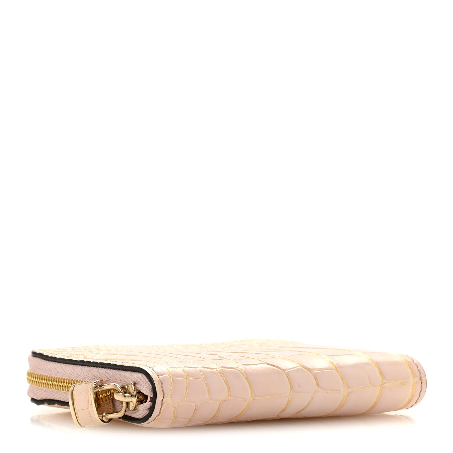 Alligator Zippy Coin Purse Pearl