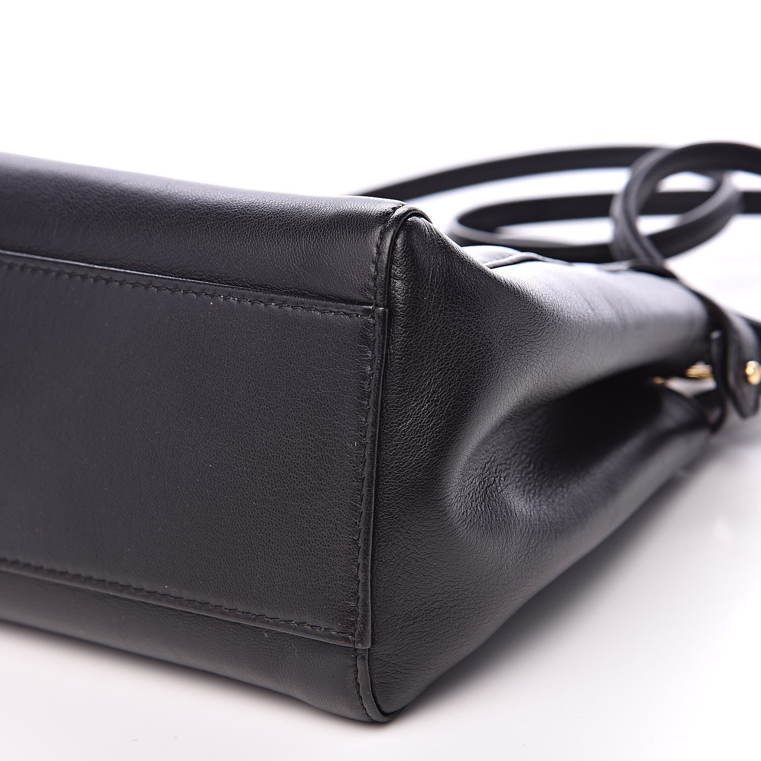 Fendi Nappa Mini Peekaboo Iconic Satchel Black 10 of 10
