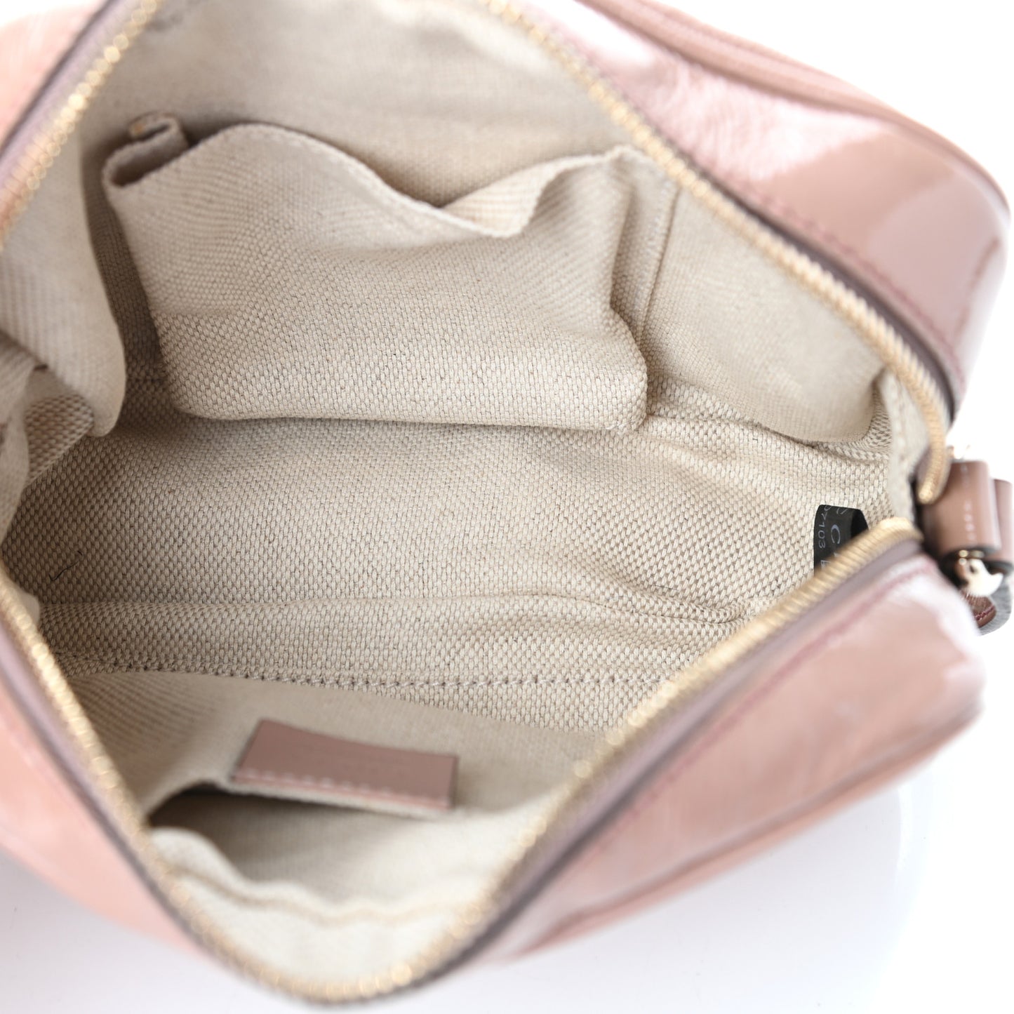Vernice Naplack Small Soho Disco Bag Dark Cipria