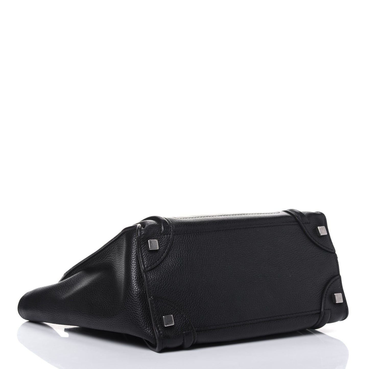 Drummed Calfskin Micro Luggage Black