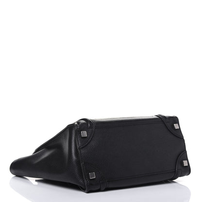 Celine Drummed Calfskin Micro Luggage Black 4 of 26