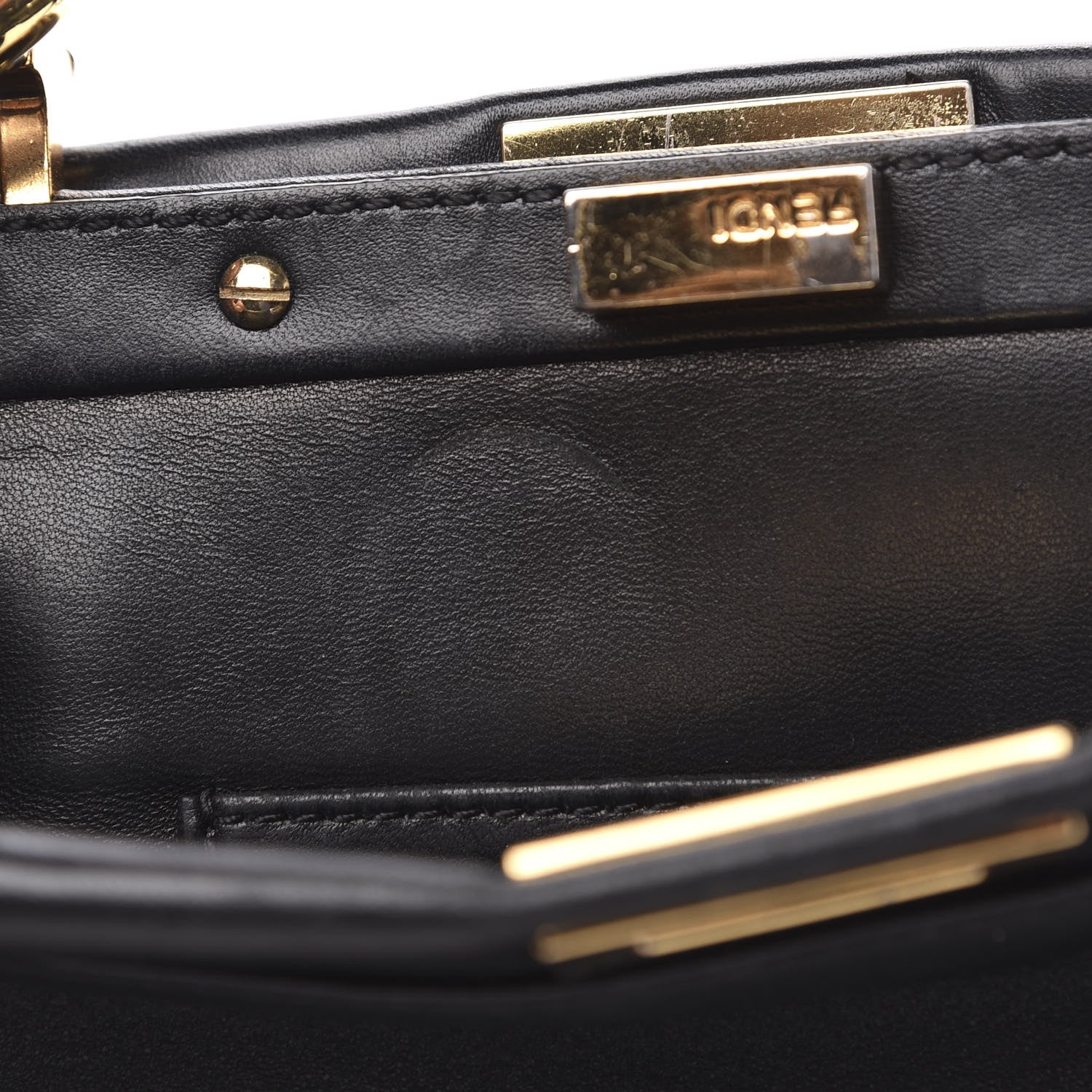 Fendi Nappa Mini Peekaboo Iconic Satchel Black 12 of 14