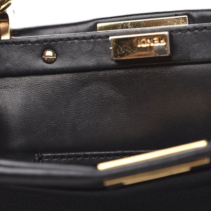 Fendi Nappa Mini Peekaboo Iconic Satchel Black 12 of 14