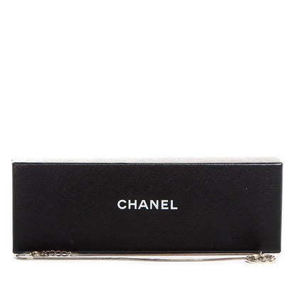Chanel Baguette Crystal CC Necklace Silver 6 of 6