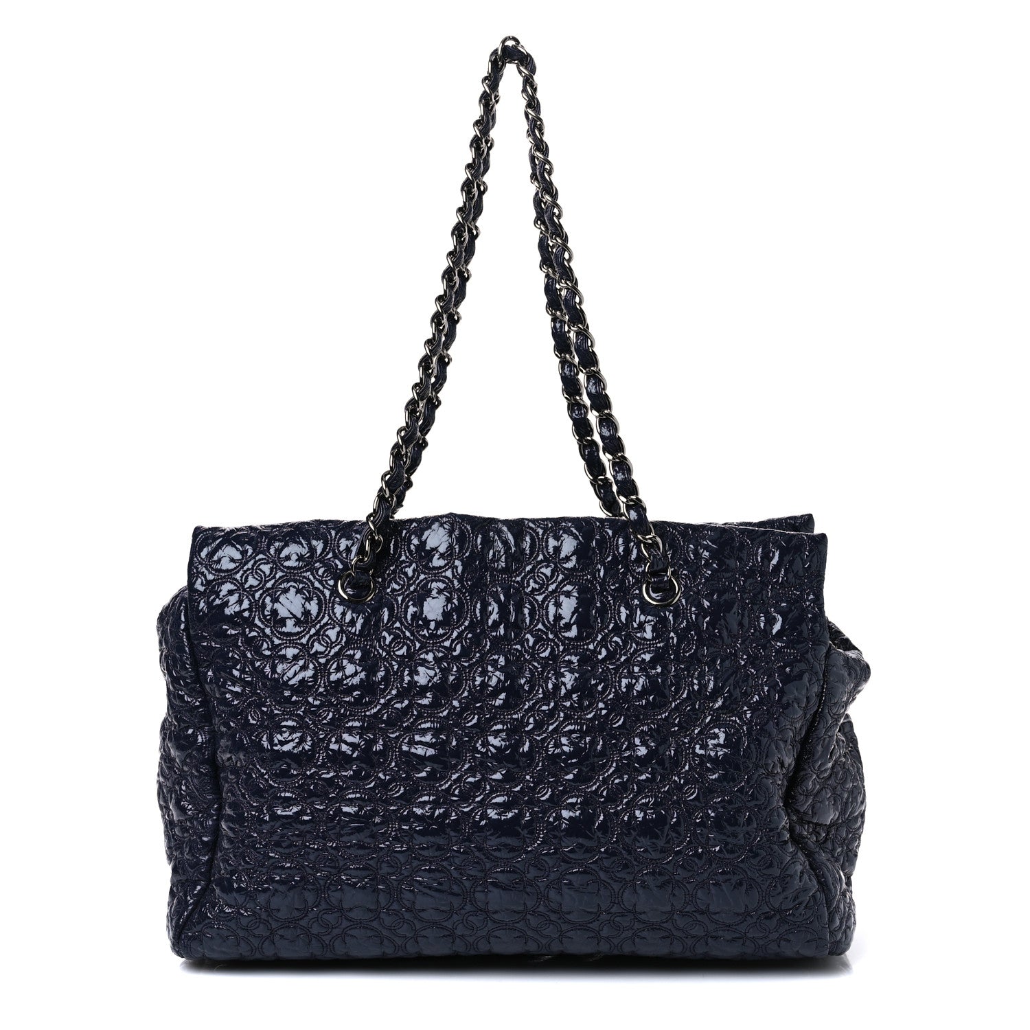 Chanel Vinyl Rock in Moscow Tote Navy 1 of 10