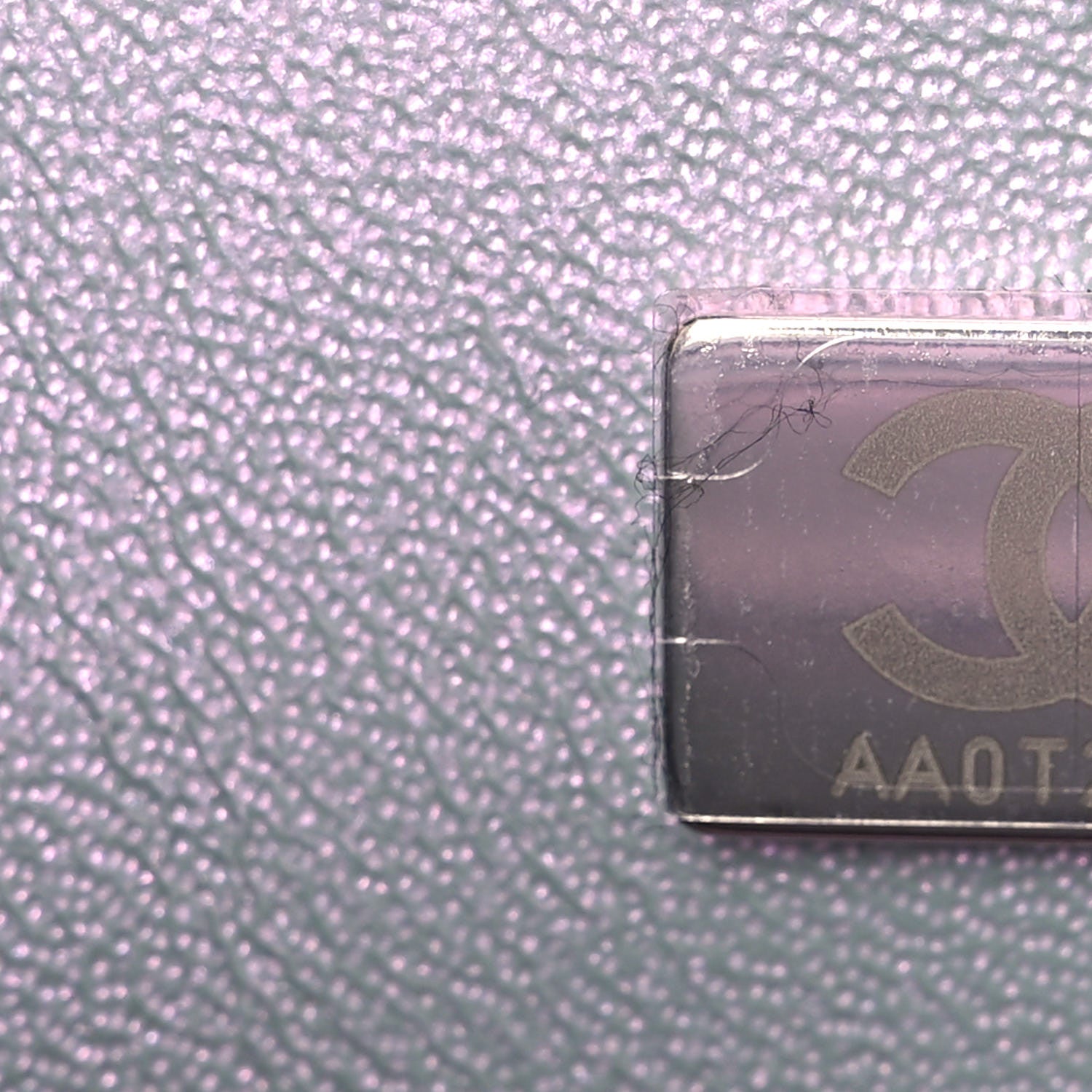 Chanel Iridescent Calfskin Quilted Mini Rectangular Flap Light Purple 7 of 12