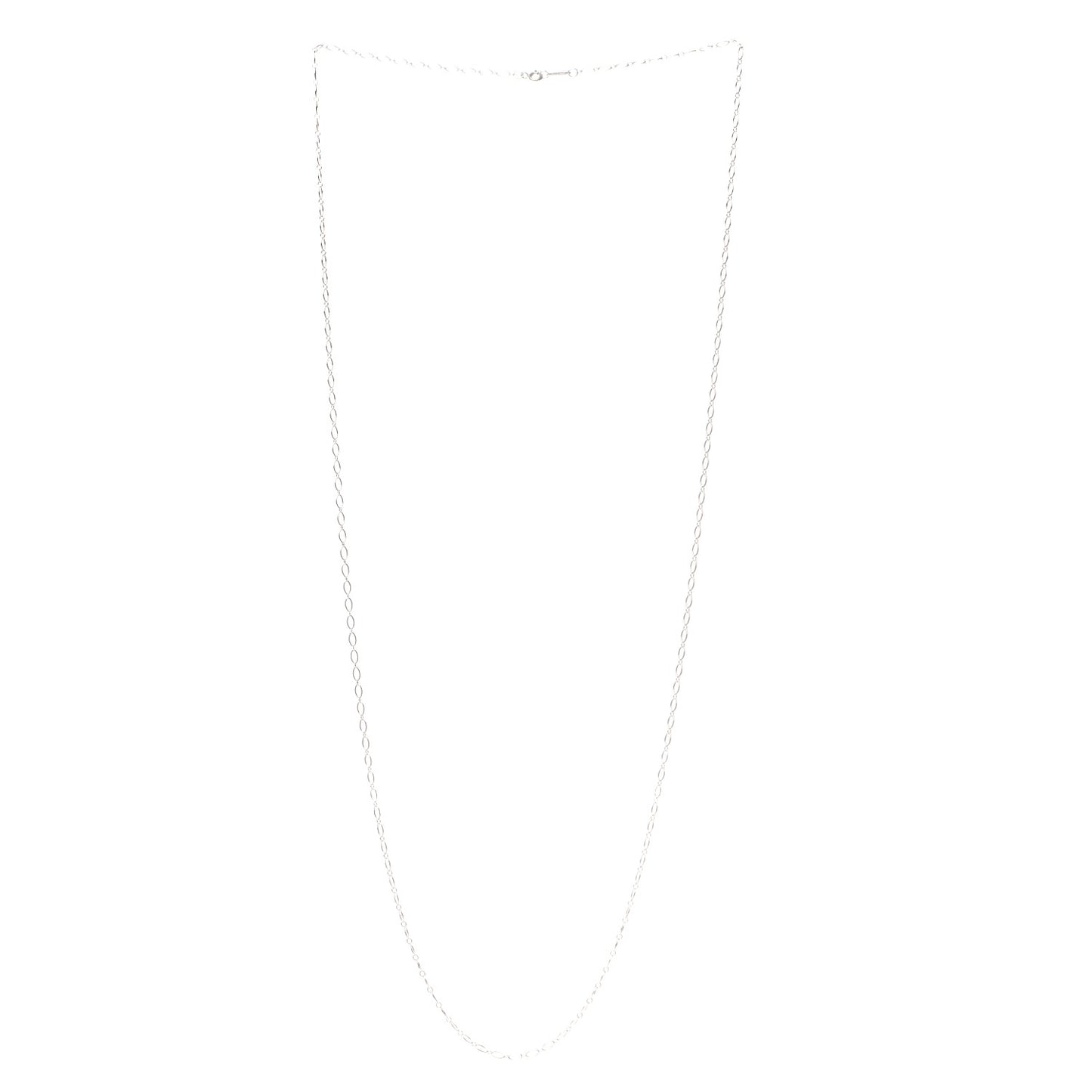 Sterling Silver Oval Link Chain Necklace 36"