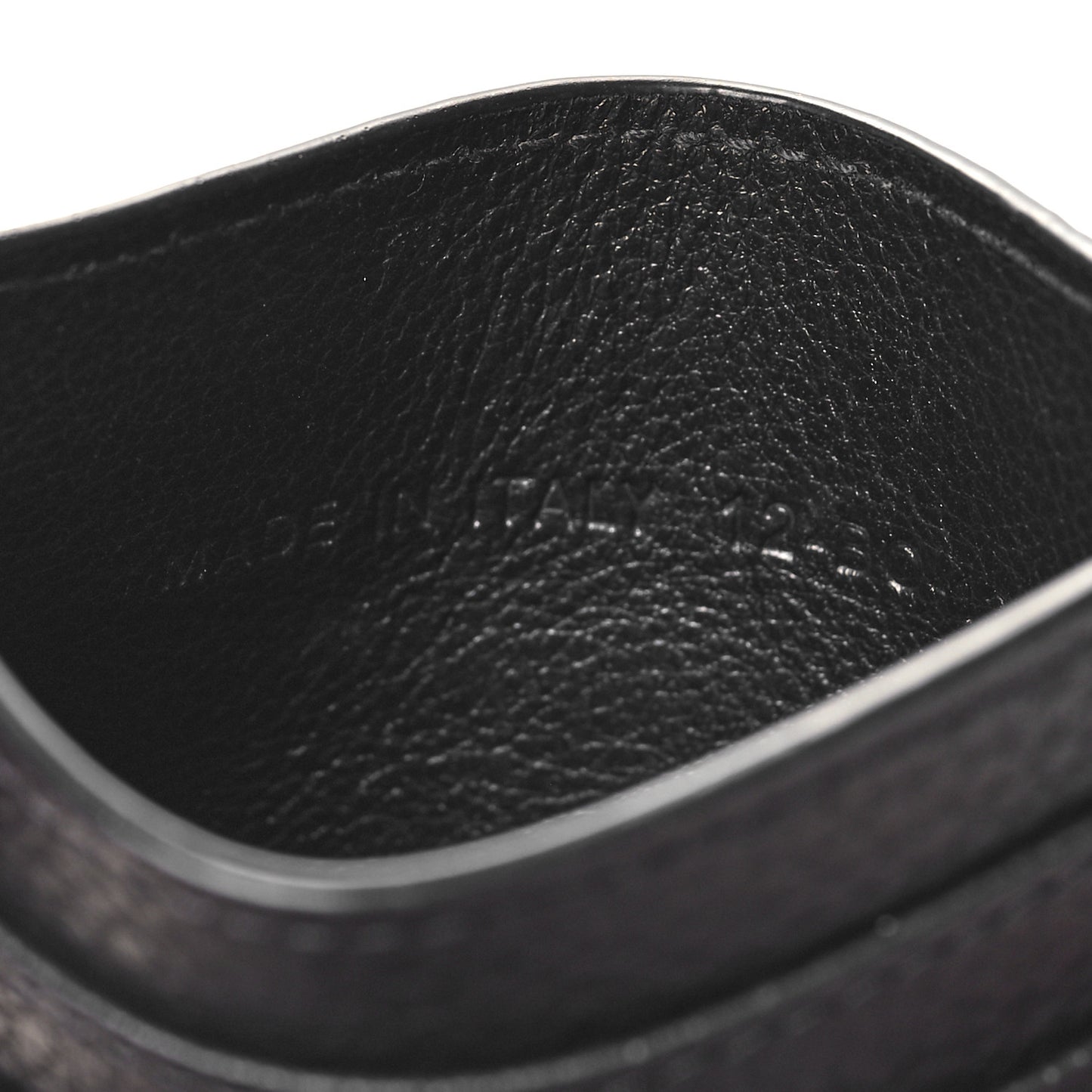 HOMME Grained Calfskin CD Icon Card Holder Black