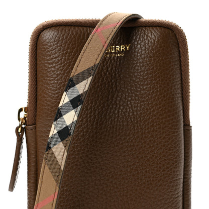 Burberry Grainy Calfskin Phone Pouch Earth 8 of 10
