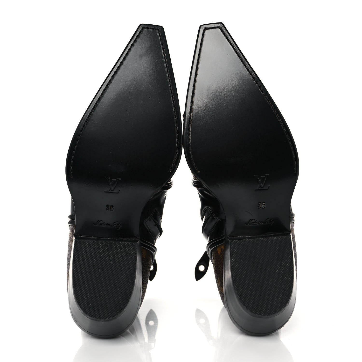 Louis Vuitton Patent Monogram Matador Ankle Boots 36 Black 5 of 7