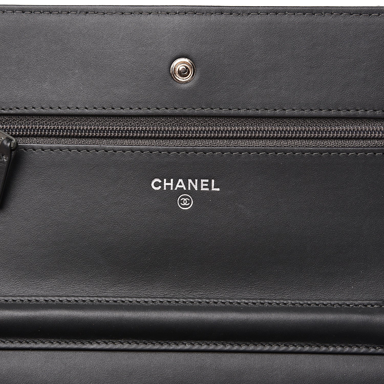 Chanel Patent Quilted Wallet On Chain WOC Black 5 of 13