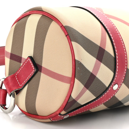 Burberry Nova Check Barrel Bag Red 8 of 10