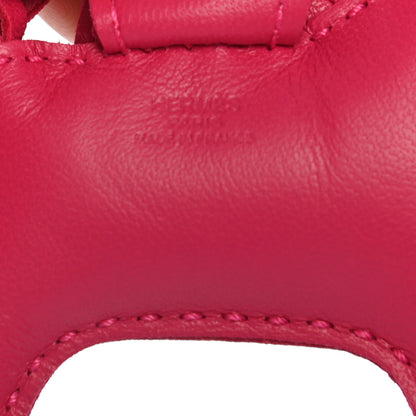 Hermes Milo Lambskin Grigri Rodeo Horse Bag Charm PM Rose Mexico 4 of 4