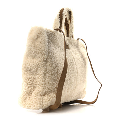 Telfar X UGG Suede Shearling Medium Shopping Bag Natural 3 of 10