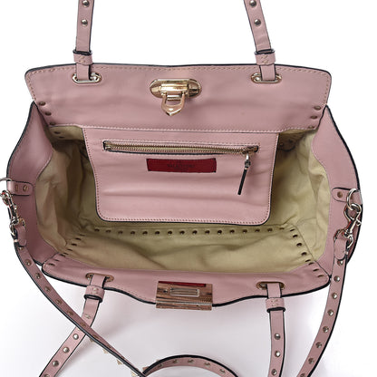Valentino Garavani Vitello Small Rockstud Tote Pink 6 of 9