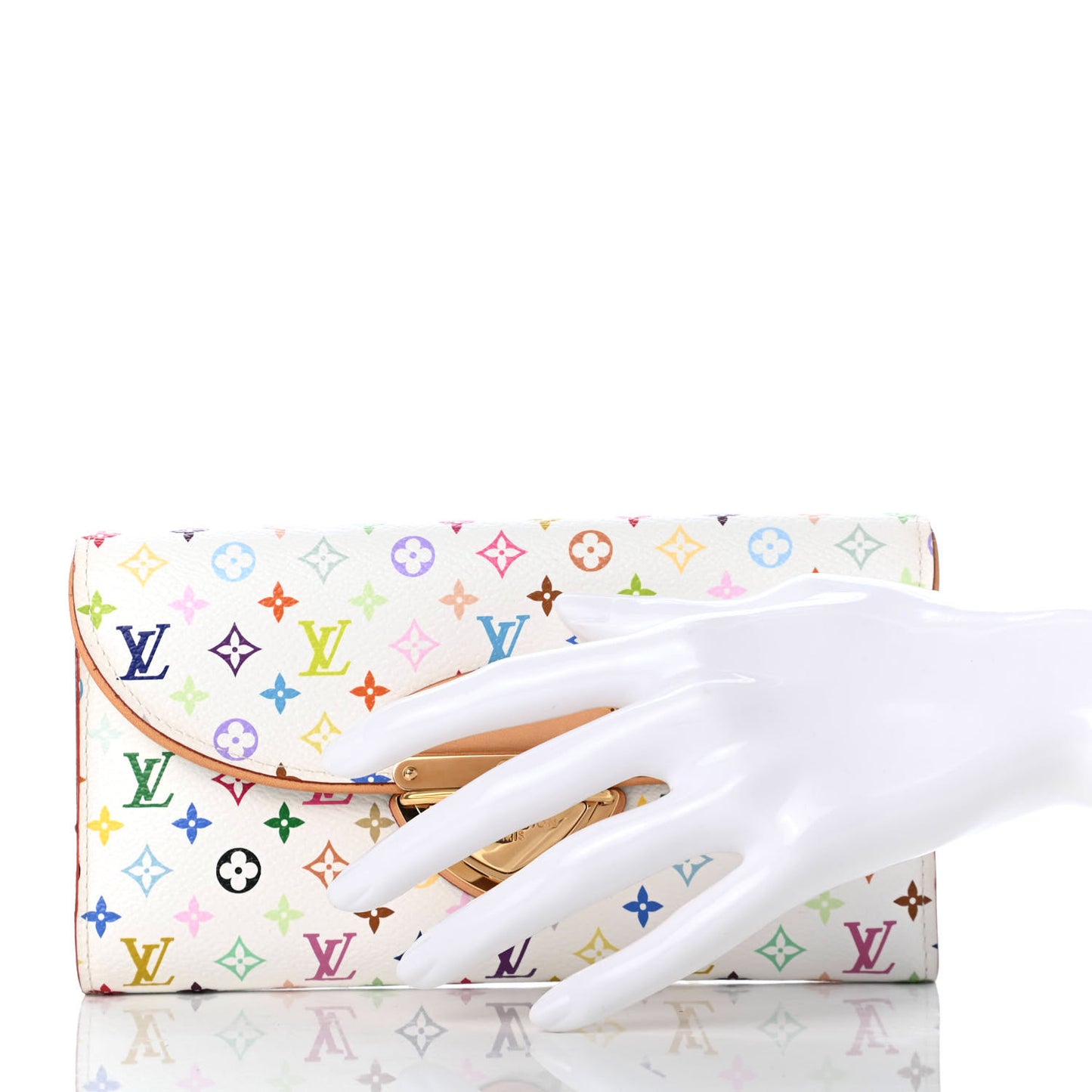 Monogram Multicolor Eugenie Wallet White Anie
