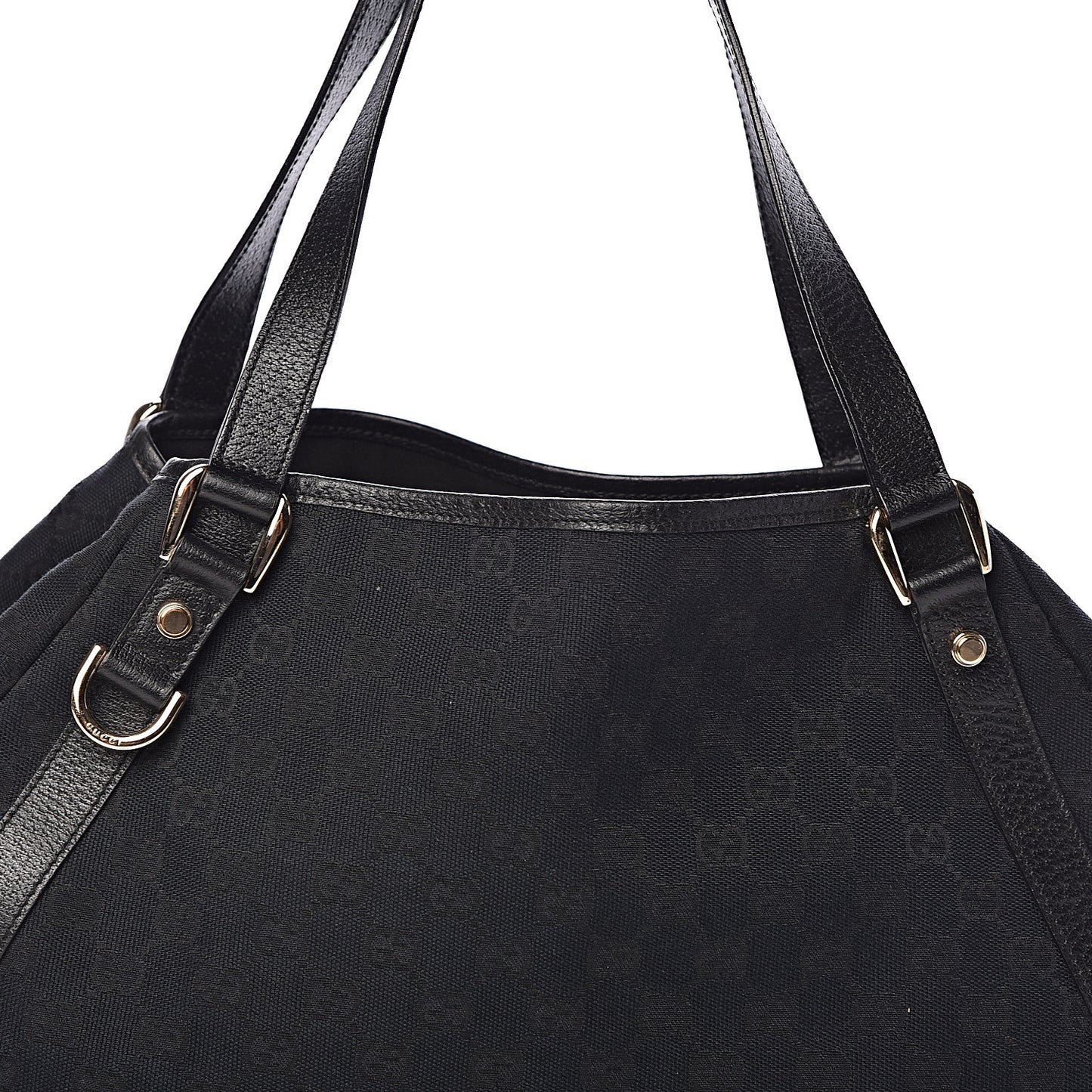 Monogram Medium Abbey Shoulder Bag Black