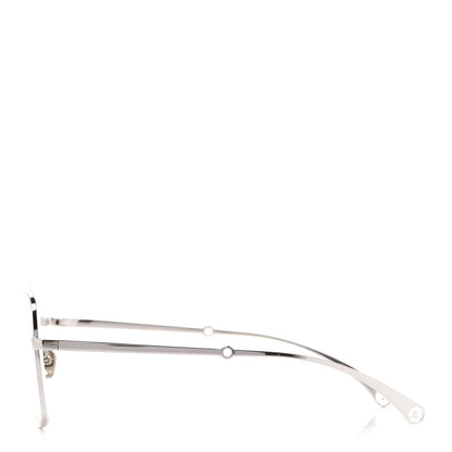 Chanel Square Removable Pearl Chain Eyeglasses 2195 Silver 3 of 9