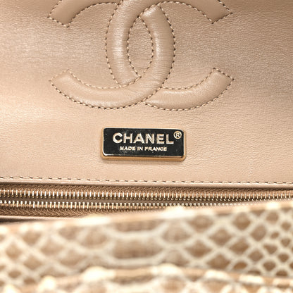Chanel Snakeskin Medium Double Flap Beige 6 of 10