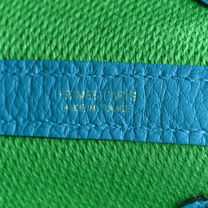 Hermes Toile Negonda Verso Garden Party 30 TPM Ecru Bambou Bleu Zanzibar 6 of 10