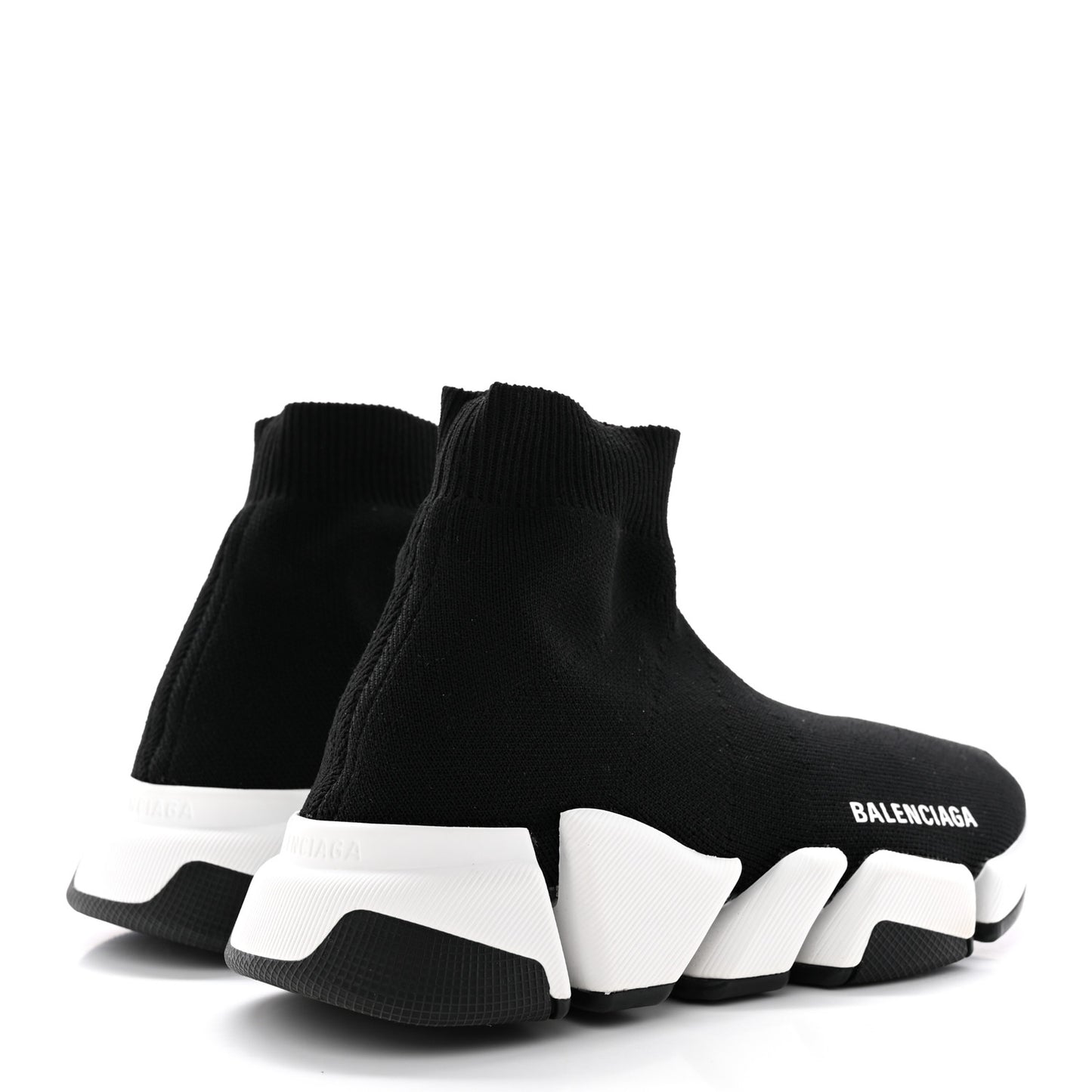 Technical 3D Recycled Knit Bi-Color Sole Womens Speed 2.0 Sneakers 35 Black White