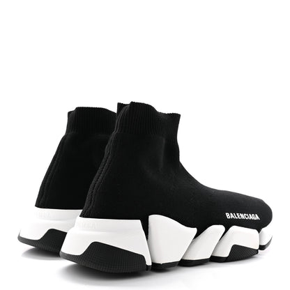 Balenciaga Technical 3D Recycled Knit Bi-Color Sole Womens Speed 2.0 Sneakers 35 Black White 4 of 13