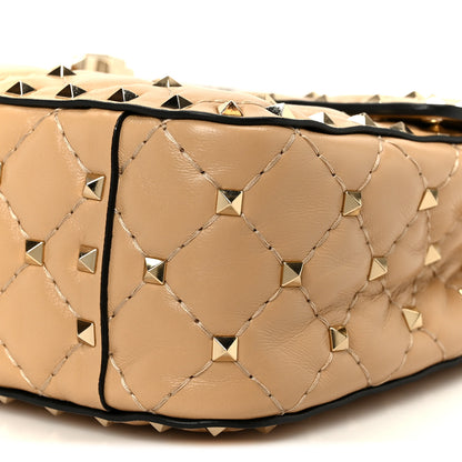 Valentino Garavani Nappa Medium Rockstud Spike Shoulder Bag Soft Noisette 10 of 10
