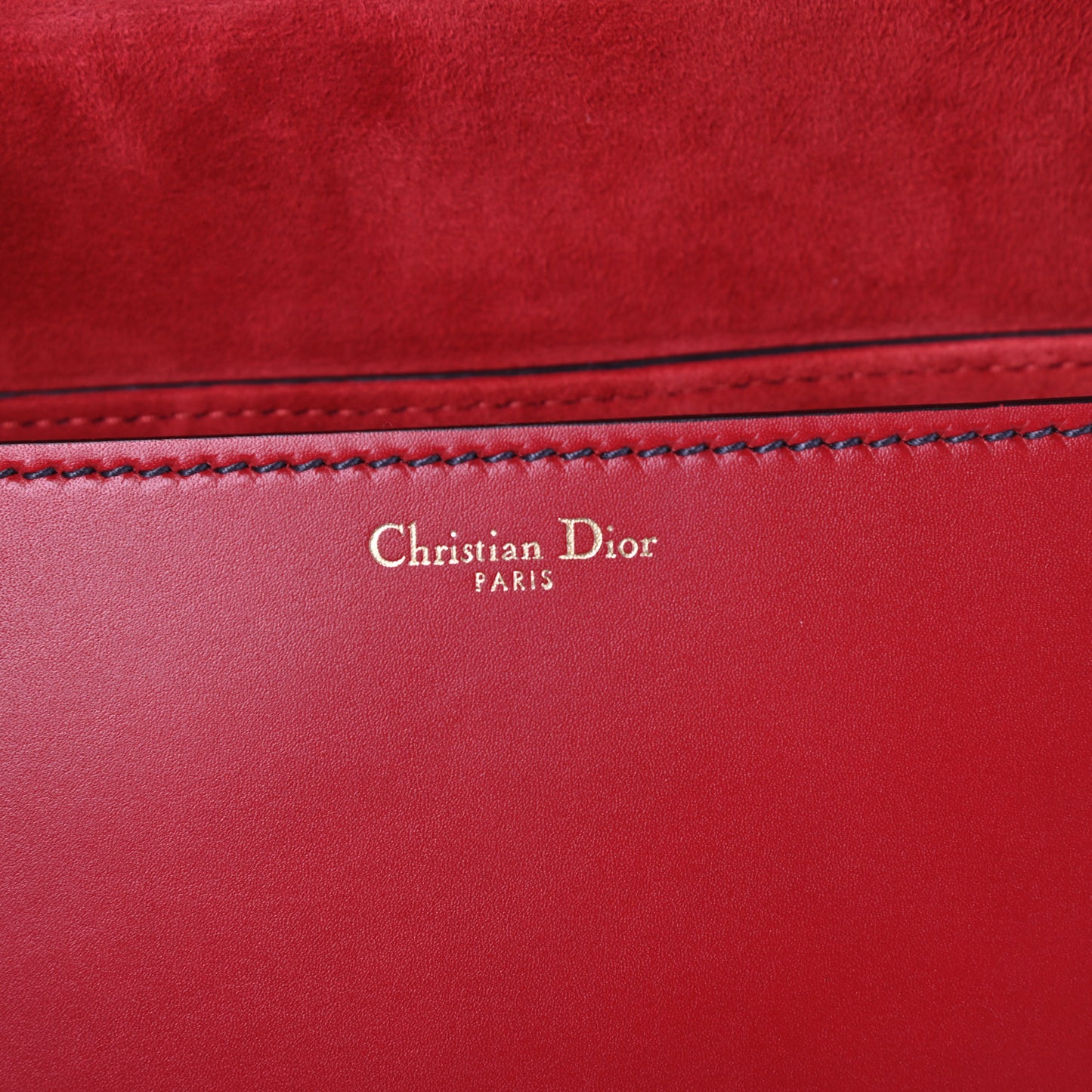 Calfskin J'Adior Flap Bag Red