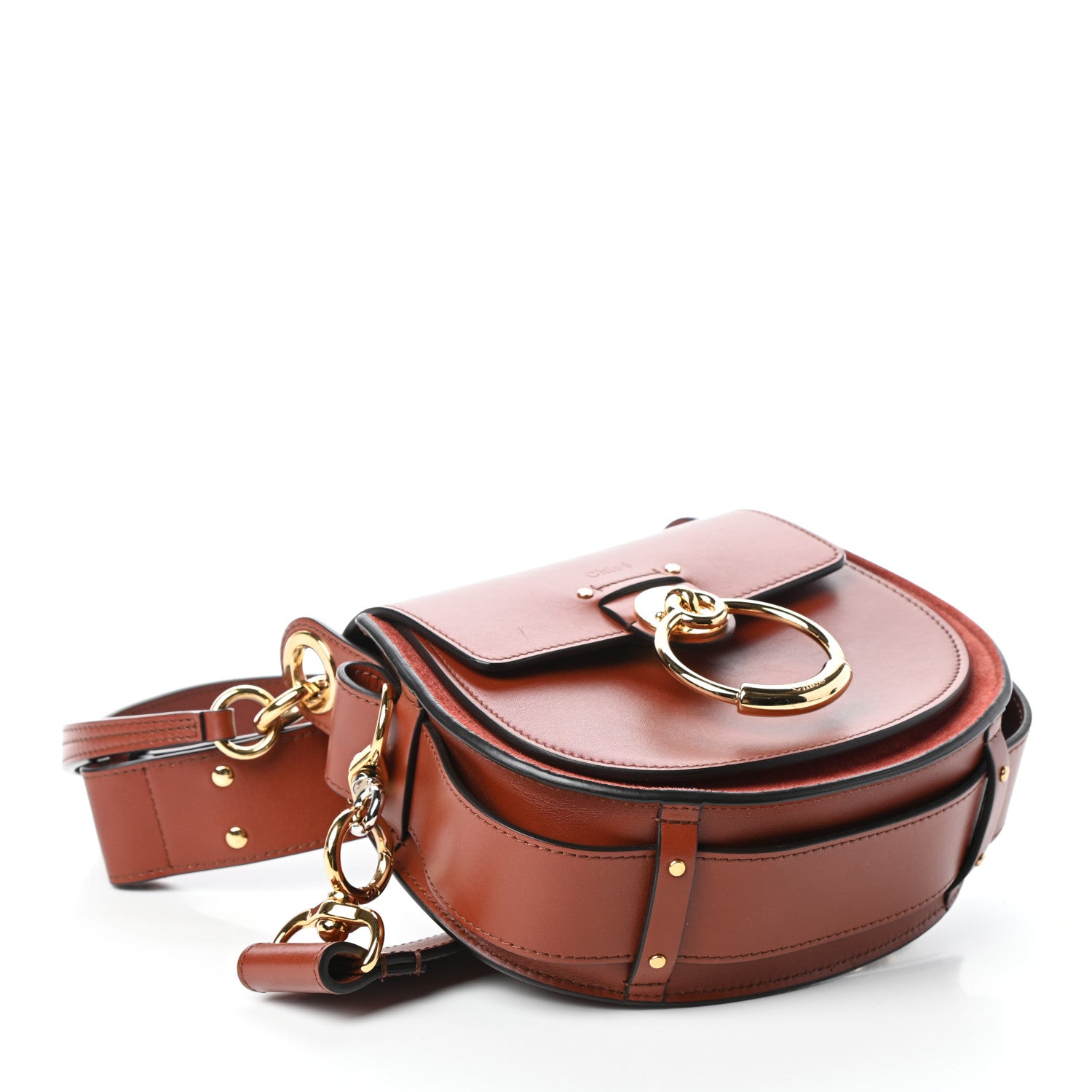 Chloe Calfskin Small Tess Bag Sepia Brown 4 of 8