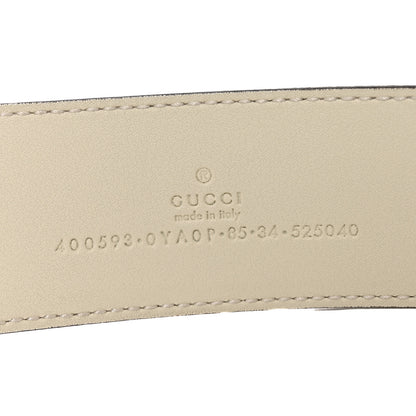 Gucci Calfskin Double G 40mm Belt 85 34 Mystic White 3 of 5