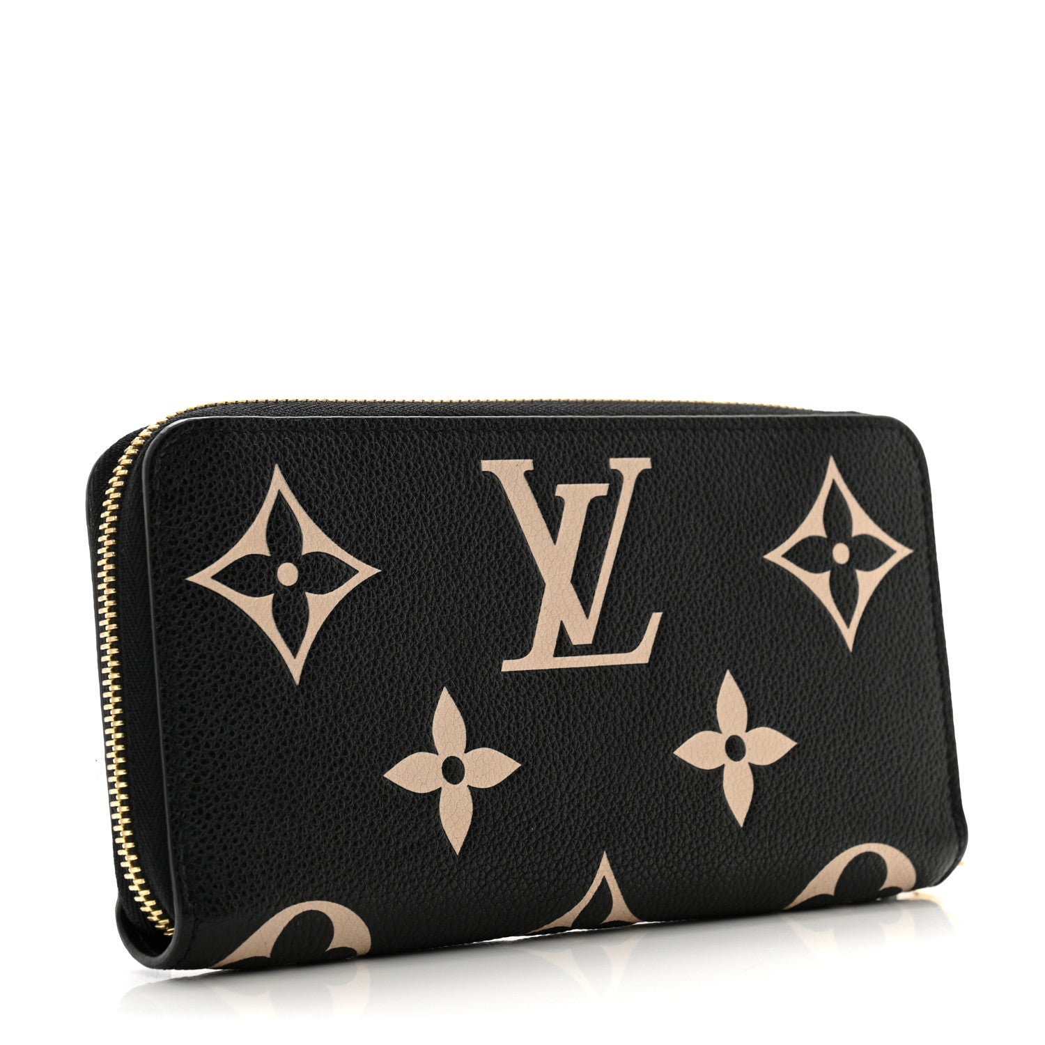 Louis Vuitton Empreinte Monogram Giant Zippy Wallet Black Beige 3 of 9