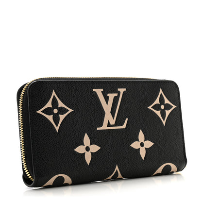 Louis Vuitton Empreinte Monogram Giant Zippy Wallet Black Beige 3 of 9