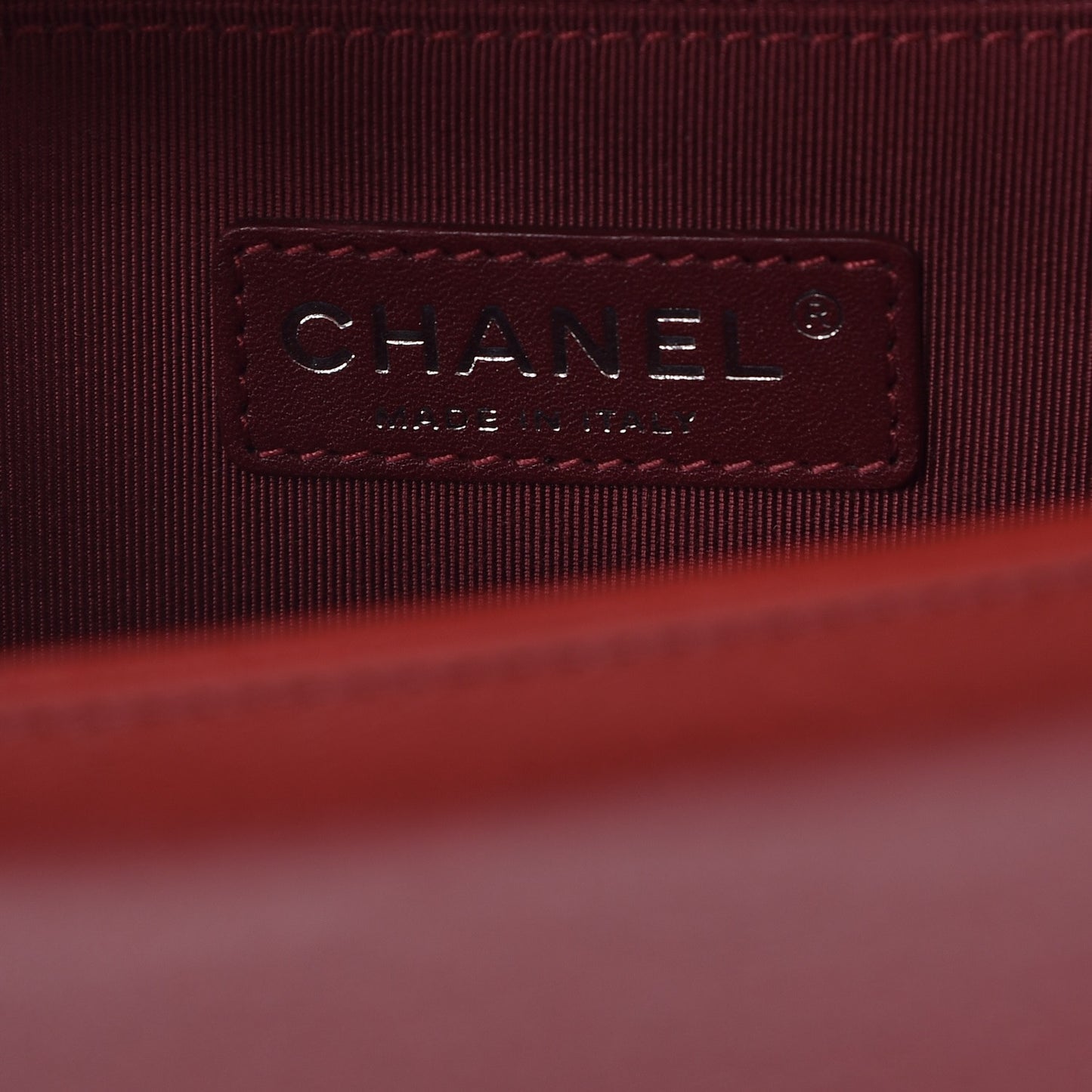 Lambskin Quilted Large Boy Flap Red