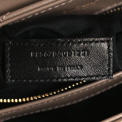 Saint Laurent Calfskin Y Quilted Monogram Toy Loulou Crossbody Bag Taupe 8 of 11