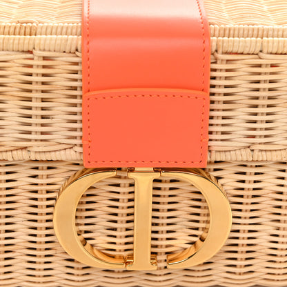 Christian Dior Wicker Oblique 30 Montaigne Box Bag Fluorescent Orange 8 of 10