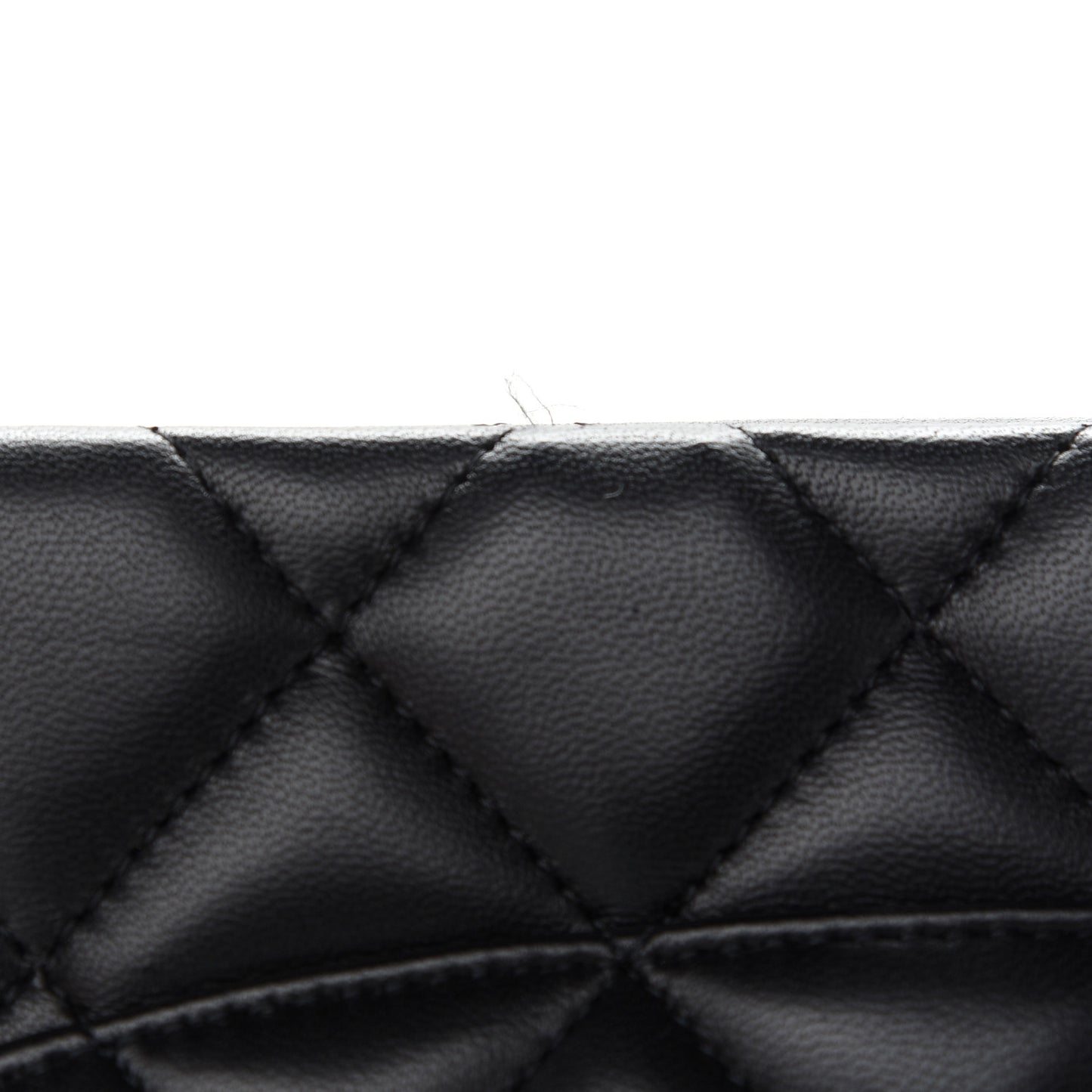 Lambskin Quilted Jumbo Double Flap Black