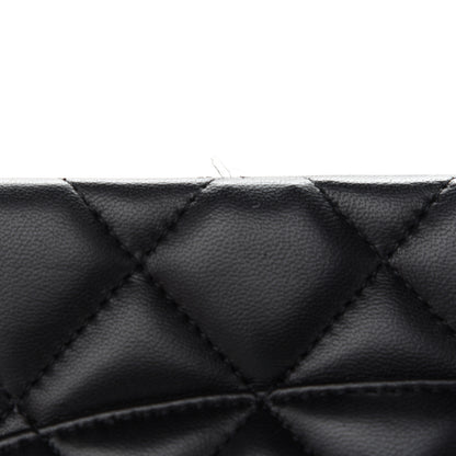 Chanel Lambskin Quilted Jumbo Double Flap Black 9 of 9