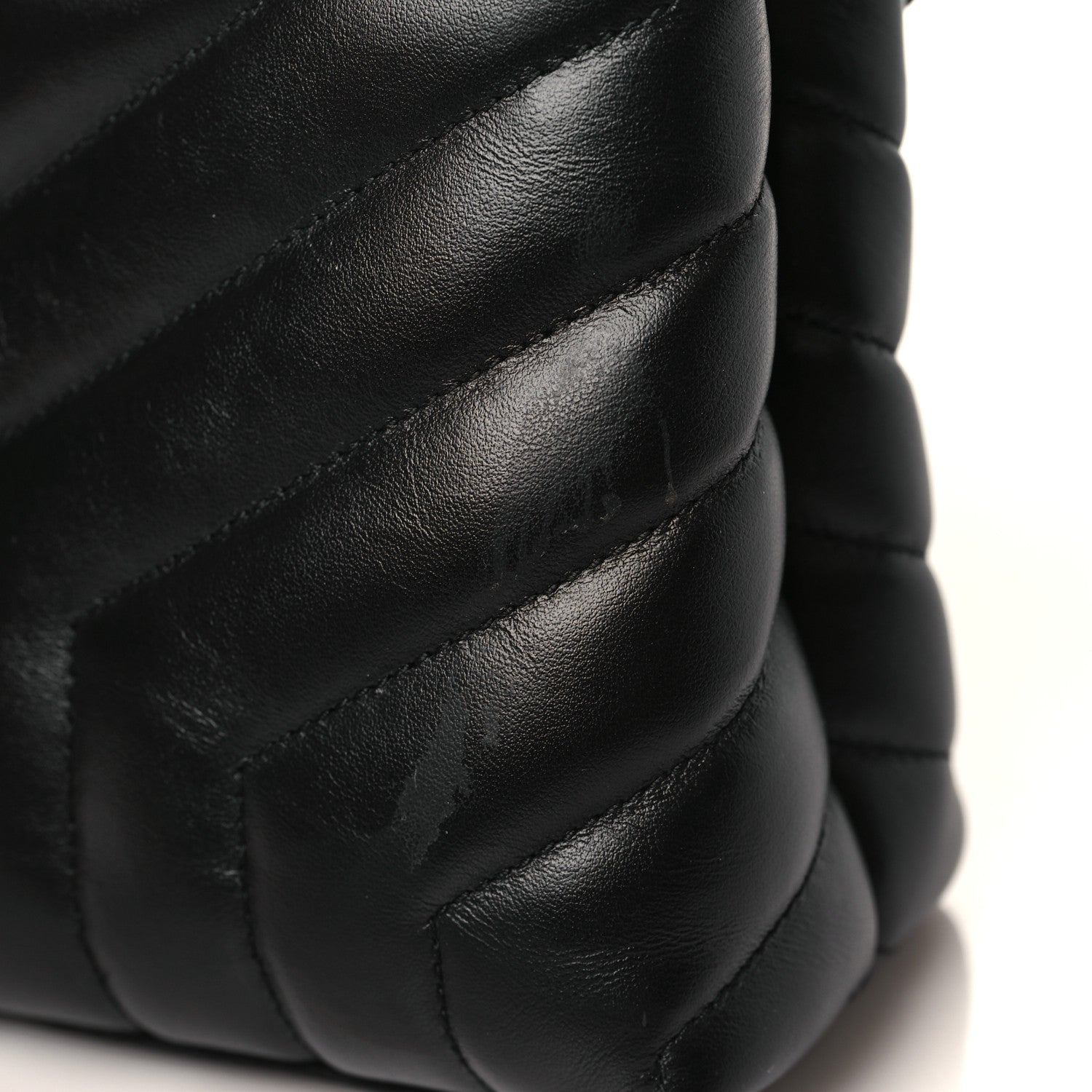 Saint Laurent Calfskin Y Quilted Monogram Monochrome Small Loulou Chain Satchel Black 11 of 11