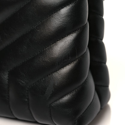 Saint Laurent Calfskin Y Quilted Monogram Monochrome Small Loulou Chain Satchel Black 11 of 11