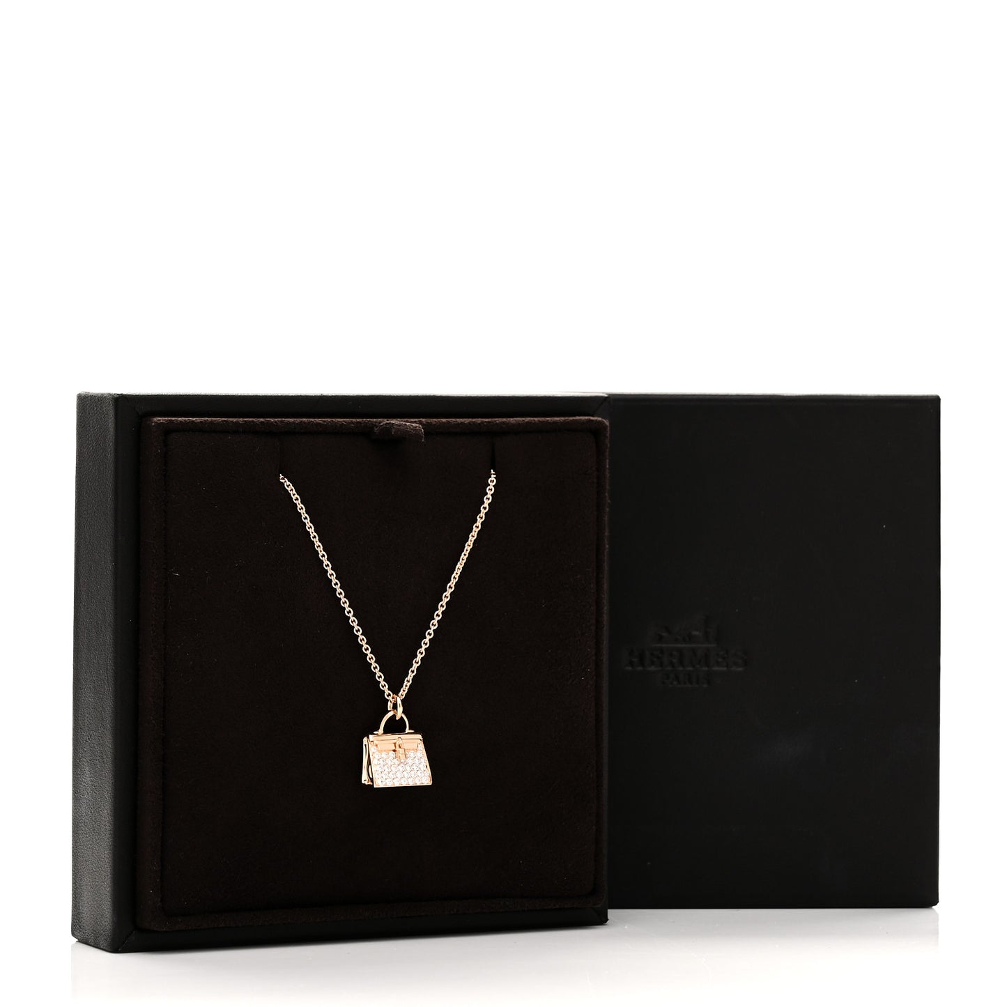 18K Rose Gold Diamond Kelly Amulettes Pendant Necklace