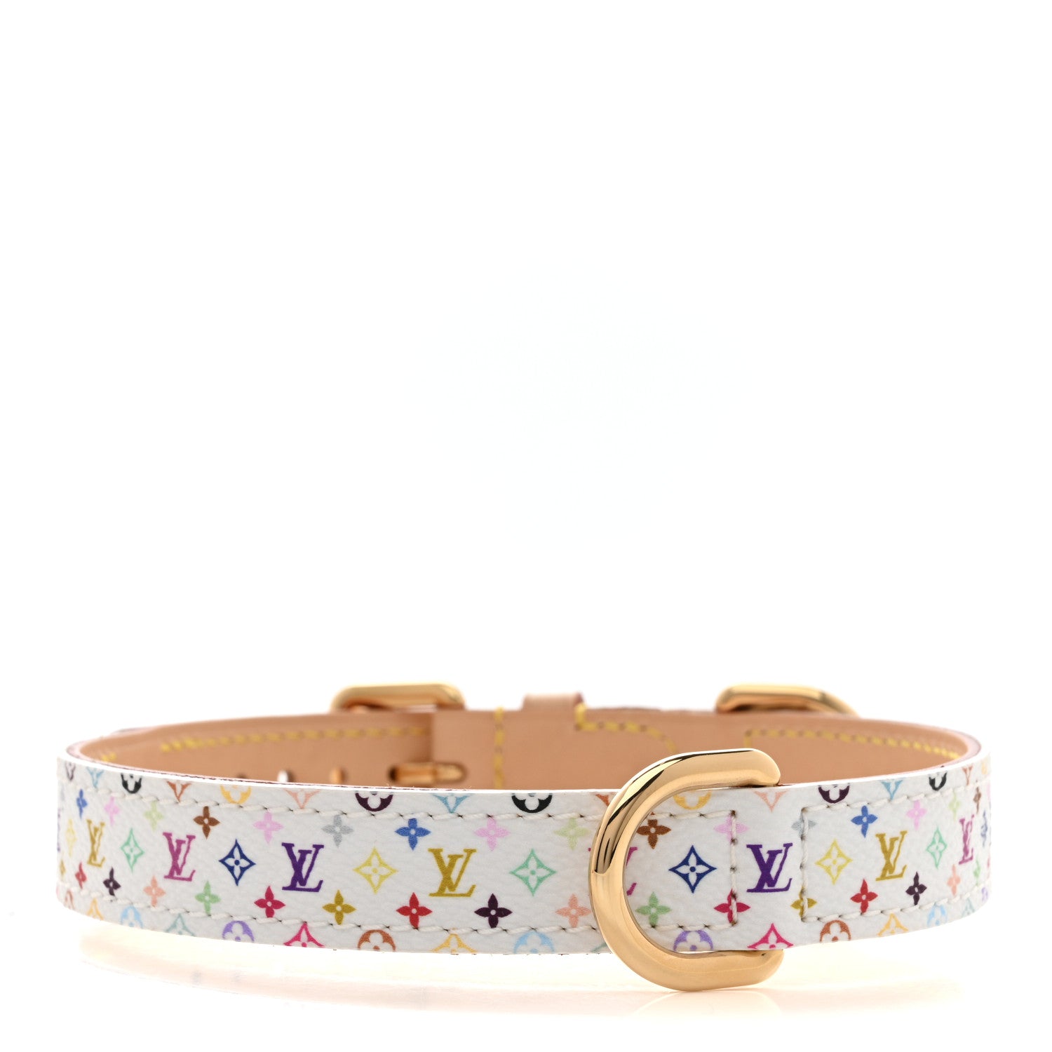 Louis Vuitton LV X TM Monogram Multicolor Dog Collar MM White 2 of 6
