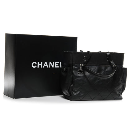 Chanel Coated Canvas Large Paris Biarritz Tote Black 5 of 8