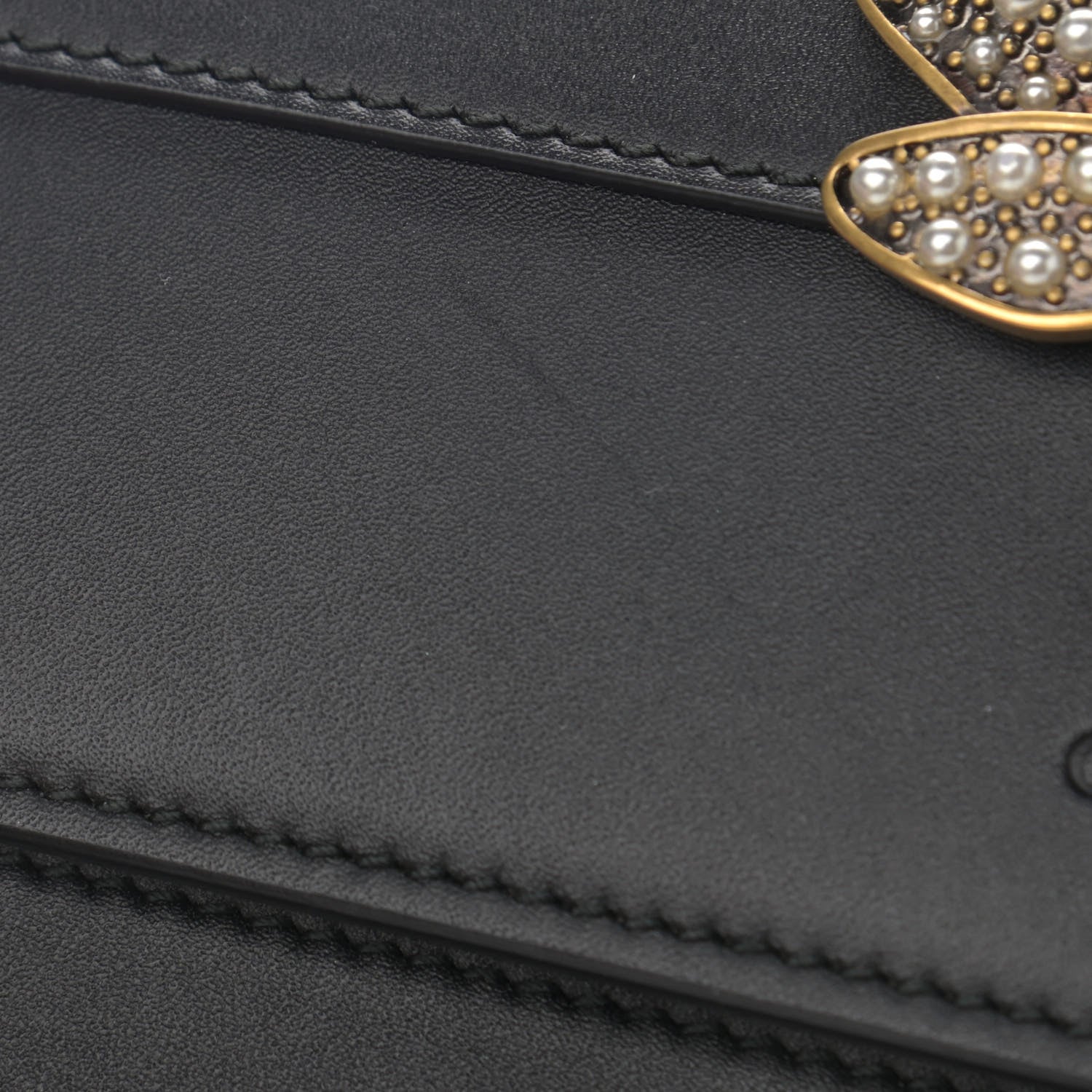 Gucci Calfskin Queen Margaret Chain Wallet Black 12 of 15