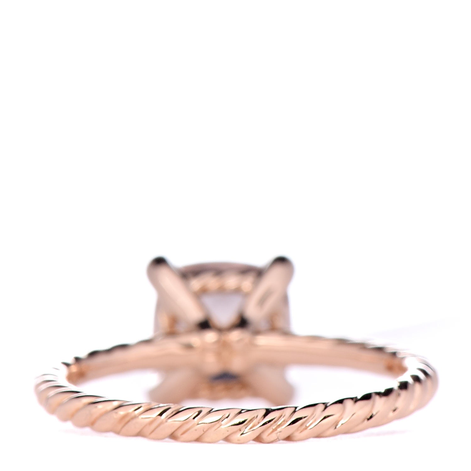 David Yurman 18K Rose Gold Diamond Morganite 7mm Chatelaine Ring 48 4.5 4 of 5